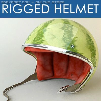 rigged moto helmet nc2 3D Model .c4d .max .obj .3ds .fbx .stl .blend