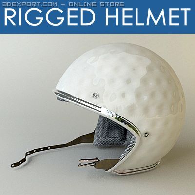 rigged moto helmet nc3 Modèle 3D .c4d .max .obj .3ds .fbx .stl .blend 