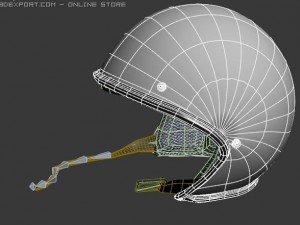 rigged moto helmet nc3 Modèle 3D