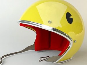 rigged moto helmet nc4 3D Model
