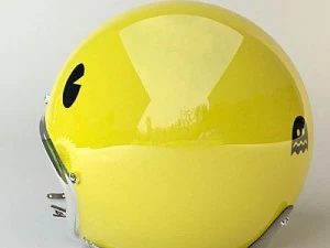 rigged moto helmet nc4 3D Model