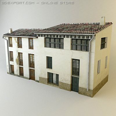 antique old building nc2 Model 3D .c4d .max .obj .3ds .fbx .stl .blend 