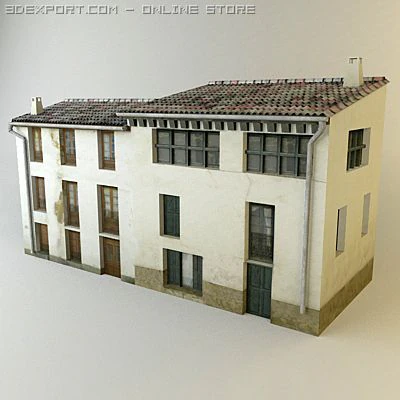 antique old building nc2 3D Model .c4d .max .obj .3ds .fbx .stl .blend 