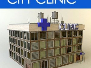 edificio de la cl&iacute;nica de la ciudad Modelo 3D