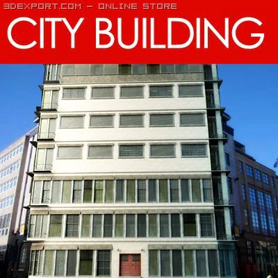 Stadtgebäude 3D Modell .c4d .max .obj .3ds .fbx .stl .blend