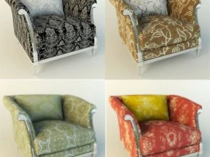 colecci&oacute;n de sillones Modelo 3D