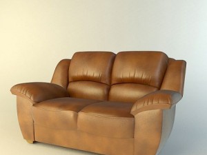 leather loveseat 3D-Modell