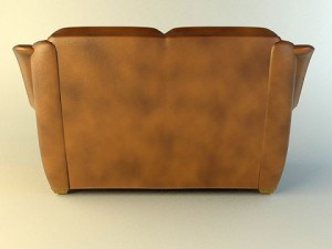 leather loveseat 3D-Modell