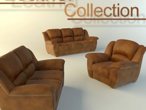 leather furniture set 3D Model