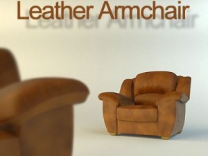 leather furniture set 3D Model