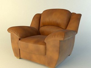 leather furniture set 3D Model