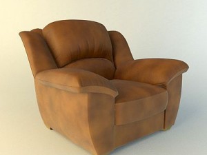 leather furniture set 3D Model