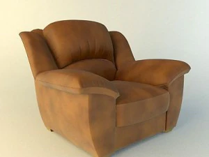 leather furniture set 3D Model