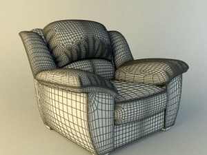 leather furniture set 3D Model