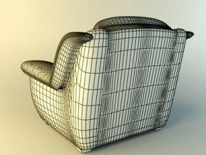 leather furniture set 3D Model