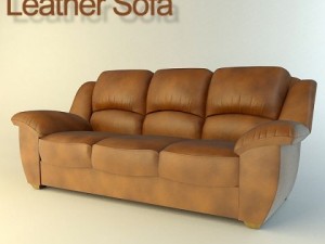 leather furniture set 3D Model