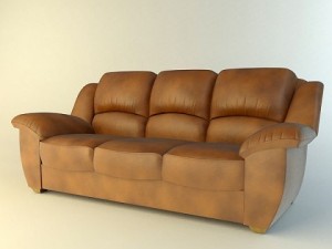 leather furniture set 3D Model