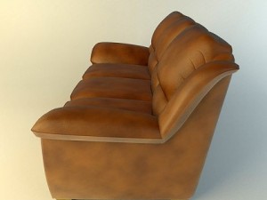 leather furniture set 3D Model