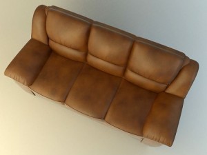 leather furniture set 3D Model