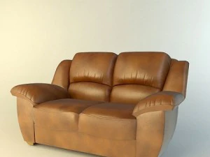 leather furniture set 3D Model