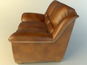 leather furniture set 3D Model