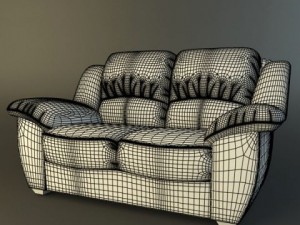 leather furniture set 3D Model