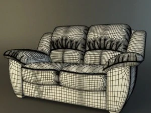 leather furniture set 3D Model