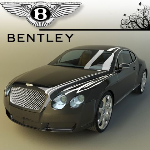 bentley continental gt 3D मॉडल .c4d .max .obj .3ds .fbx .stl .blend 