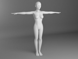 adult female model 3D Model