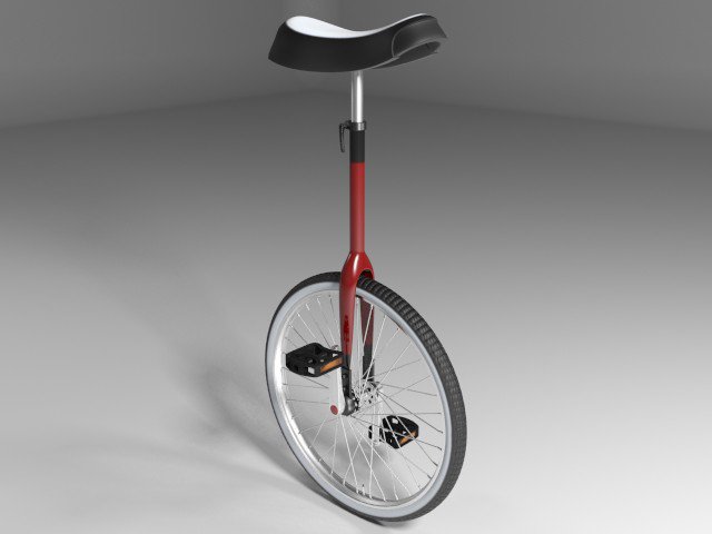 unicycle 3D 模型 .c4d .max .obj .3ds .fbx .stl .blend 