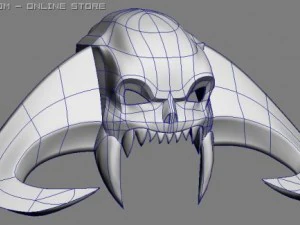 capacete de osso Modelo 3D