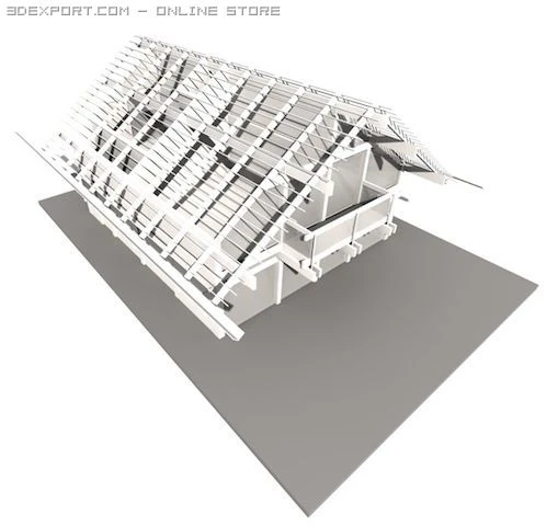 glass house 3D Model .c4d .max .obj .3ds .fbx .stl .blend 