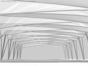 metal structure  glass covering 3D Model