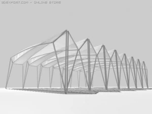 metal structure  glass covering 3D Model