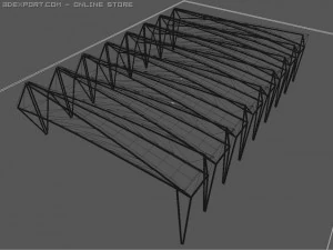 metal structure  glass covering 3D Model