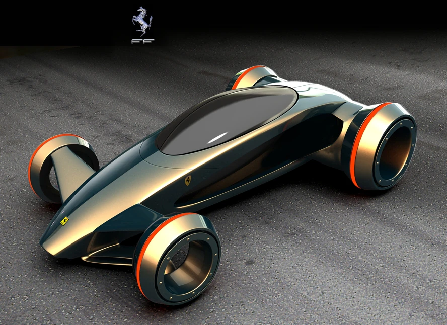 ferrari future 3D Model .c4d .max .obj .3ds .fbx .stl .blend