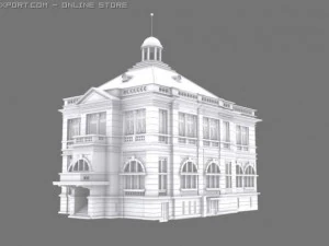 koloniaal gebouw 3D Model