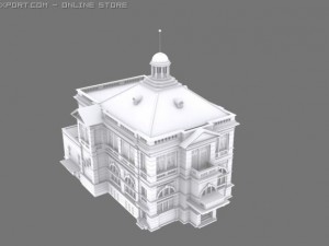 colonial building Modelo 3D