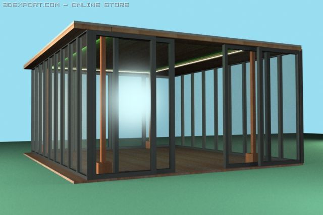 garden house 3D Model .c4d .max .obj .3ds .fbx .stl .blend