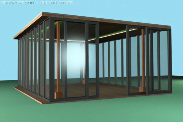 garden house 3D Model .c4d .max .obj .3ds .fbx .stl .blend 