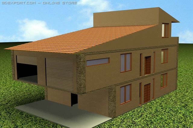 house Model 3D .c4d .max .obj .3ds .fbx .stl .blend 