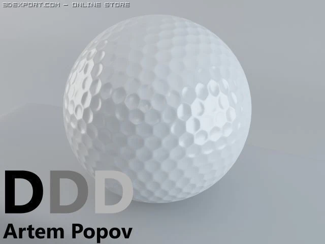 golf ball 3D Model .c4d .max .obj .3ds .fbx .stl .blend 
