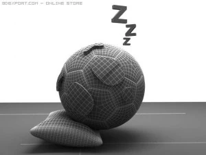 sleepy soccer ball 3D Model