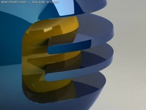 엘란 로고 3D 모델