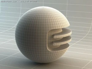 엘란 로고 3D 모델