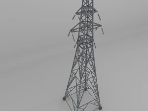linee elettriche a colonna Modello 3D