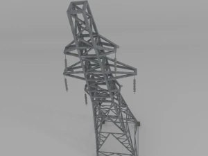 column power lines 3D Model