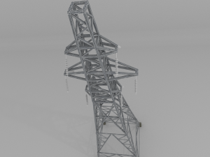 column power lines Model 3D