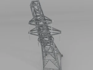 column power lines 3D Model