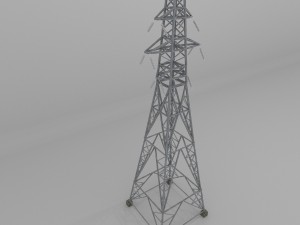 column power lines Model 3D